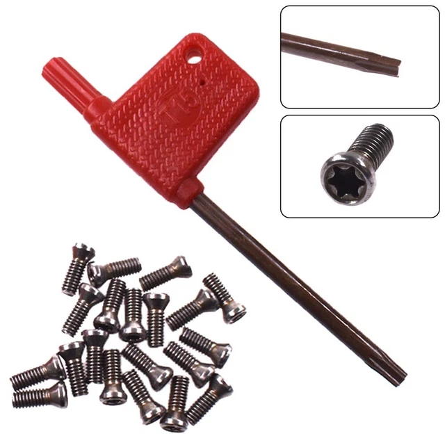 Vis en acier allié pour remplacement d'insert en carbure (20 pièces) longue du