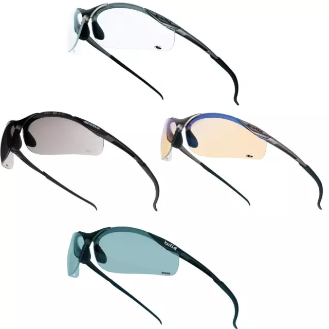 Bolle CONTOUR Lunettes de Sécurité Anti-buée Anti-rayures SPORTS Temples Tipgrip