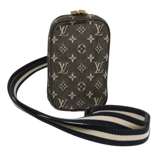 LOUIS VUITTON Monogram Mini Camera Case Housse Digital Black M92066 Auth 48415