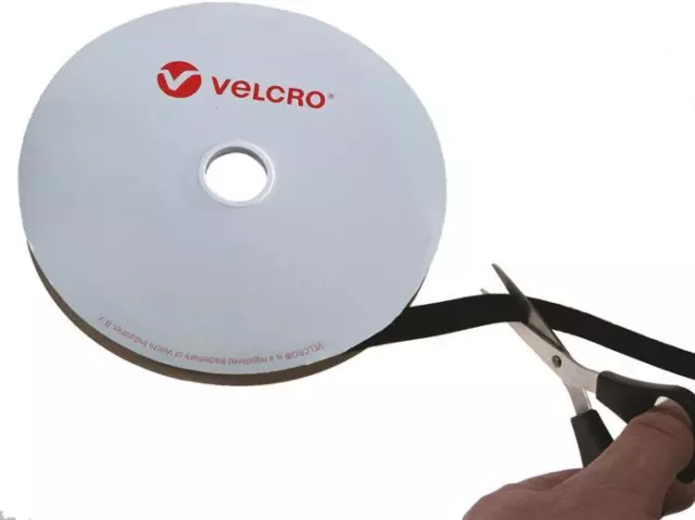 VELCRO® Brand 15 adjustable ties 20cm x 12mm BLACK
