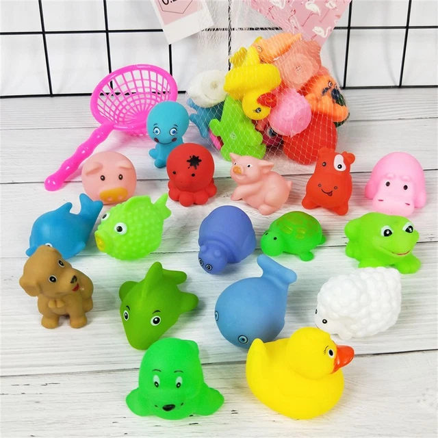 Child Kid Toddler Animals Bath Toy Animal Tub Toys Fishing Net Floating Toys