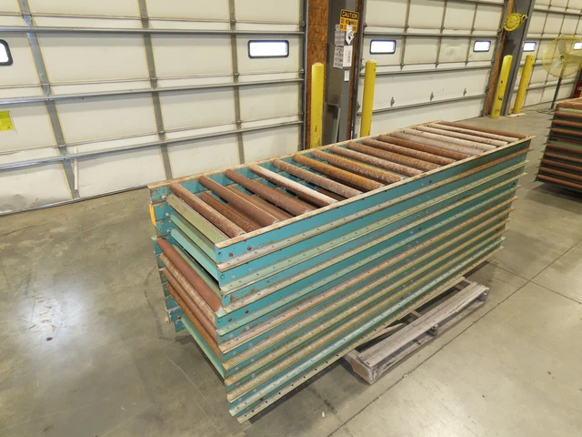 Roach 30"x 8' Gravity Roller Conveyor 27"BF 1.9" Roller 10-Sections 80'