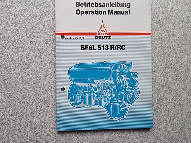 Betriebsanleitung KHD Deutz Motor BF 6 L 513 R / RC