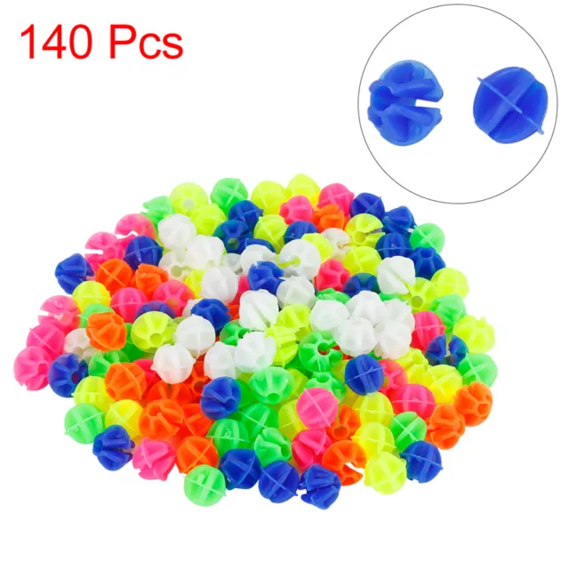 Lot de 140 clips de décoration de perles de rayons de roue de vélo multicolores 3