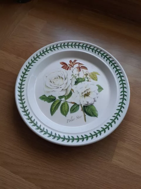 PORTMEIRION Botanic Roses - Polar Star : Dinner Plate 26.5cm dia :