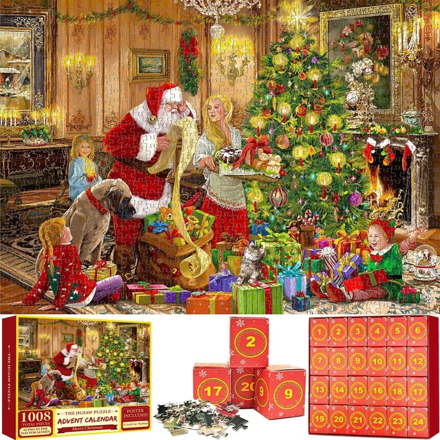 Advent Calendar 2024 Jigsaw Puzzles, 1008 Pieces Christmas Countdown