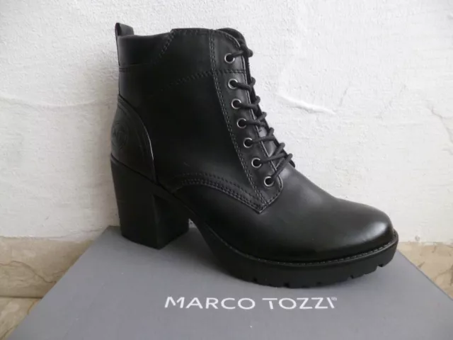 Marco Tozzi Bottines Bottes à Lacets Chaussures Noir 25204