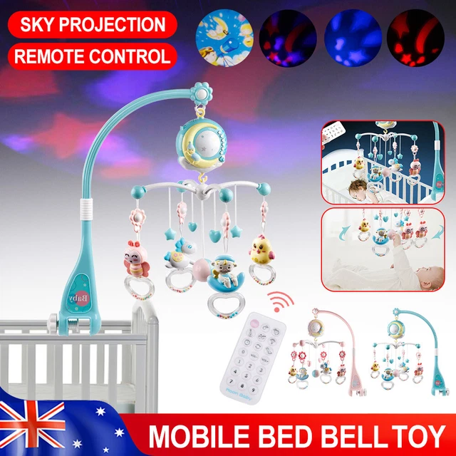 Baby Mobile Crib Cot Musical Wind up Toys Music Box Hanger Arm Bed Bell Rotating