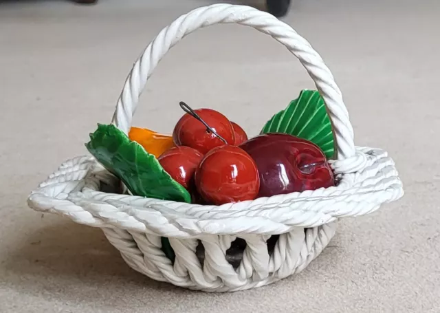 Barbotine Trompe l’œil PANIER de Fruits Céramique