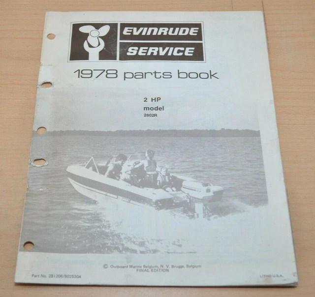OMC JOHNSON EVINRUDE 1978 Parts 2HP Catalog Bootsmotor Ersatzteilliste
