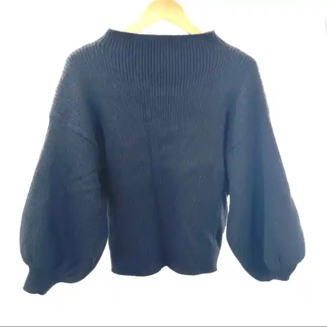 LINE & DOT Sweater Size Small Knit Black Ribbed Stretch Revolve Shopbop Sleeves