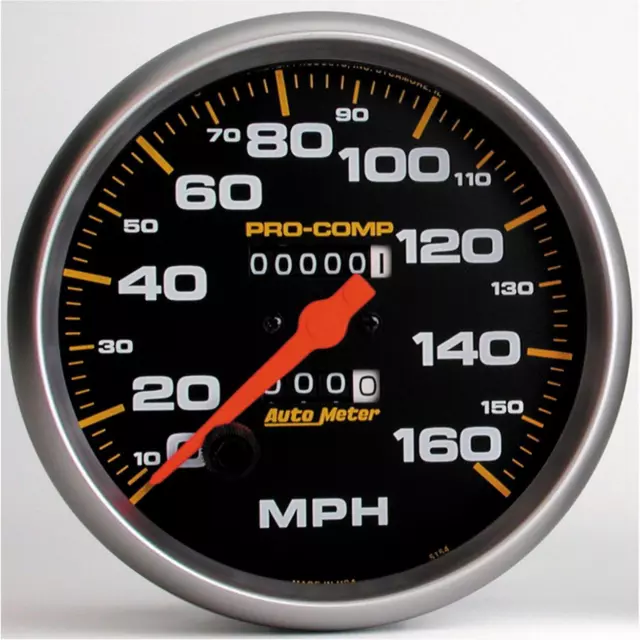 AutoMeter 5154 GAUGE, SPEEDOMETER, 5" , 160MPH, MECHANICAL, PRO-COMP Body
