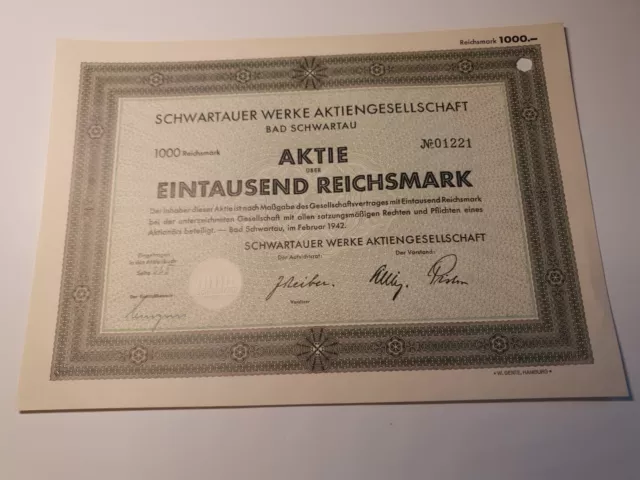 Schwartauer Werke Aktiengesellschaft 1942