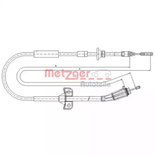 Metzger Bremsseil hinten für Volvo S80 I XC70