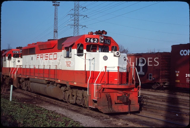 Original Slide - Frisco GP40-2 #762 Yard Scene at St Louis Apr 1980 SLSF