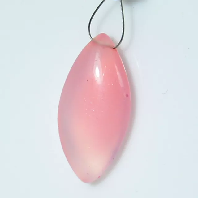 Natural Pink Chalcedony pendant bead fancy Cab Gemstone