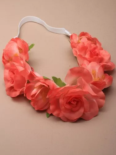 Coloured Fabric Roses Garland Bandeaux Beautiful Hair Headband Girls / Ladies