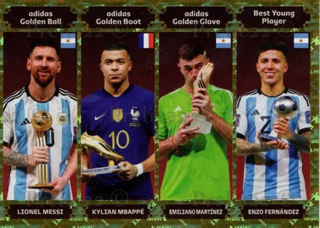 Panini FIFA 365 2024 #416 Lionel Messi, Kylian Mbappe, Martinez and Fernandez