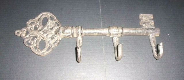 Rustic Cast Iron Large ''Skeleton  Key''15.5''X5.5'' Heavy Duty Coat Hook 2 Lbs