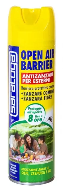 Anti zanzare Spray da Esterno OPEN AIR Barriera Protettiva 8 ore SARATOGA 500 ml