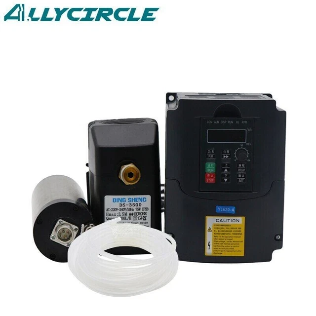 0.8KW Water Cooled Spindle Motor ER11 AC220V 24000RPM+Water Pump+VFD Inverter