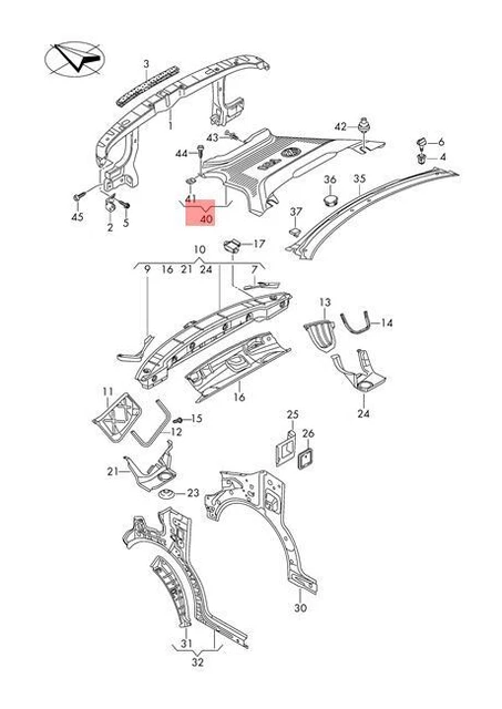 Câble Commande VW Campmobile T5 T6 – Genuine 7H0843954D – Neuf