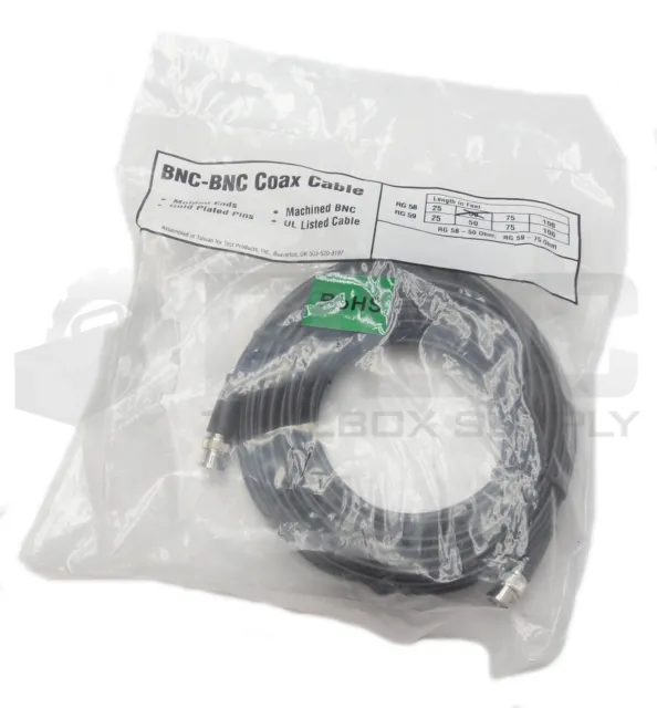 New Rg 58 Bnc-Bnc Coax Cable 50' 50 Ohm Male To Male