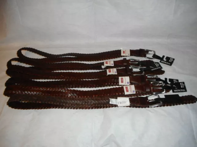 N/W/T Merona Brown Genuine Leather Belts Size XL SOLD SEPARATELY.