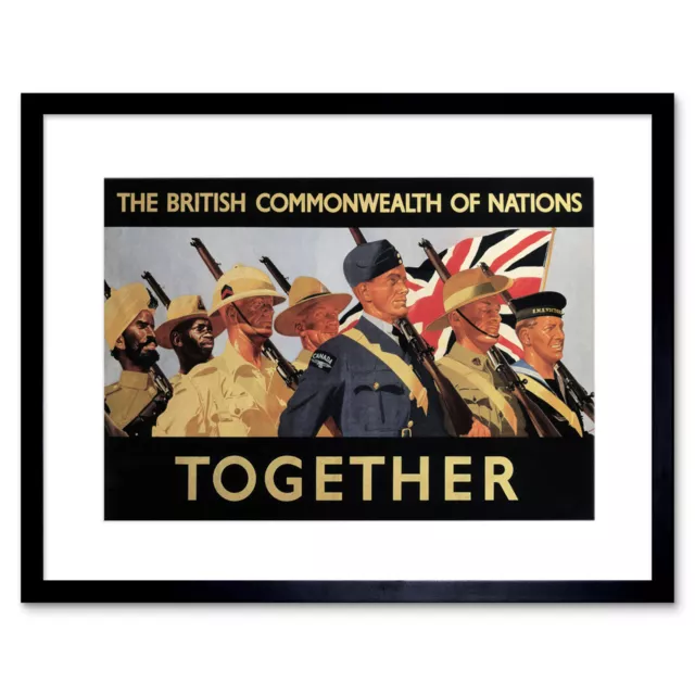 War British Commonwealth Empire WW2 Soldier Military Ukad Art Framed Wall Art Pr