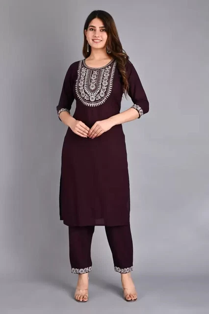 Traditional Indian Kurti Pant Set Beautiful Women's Wedding Wear Kurta Pajama