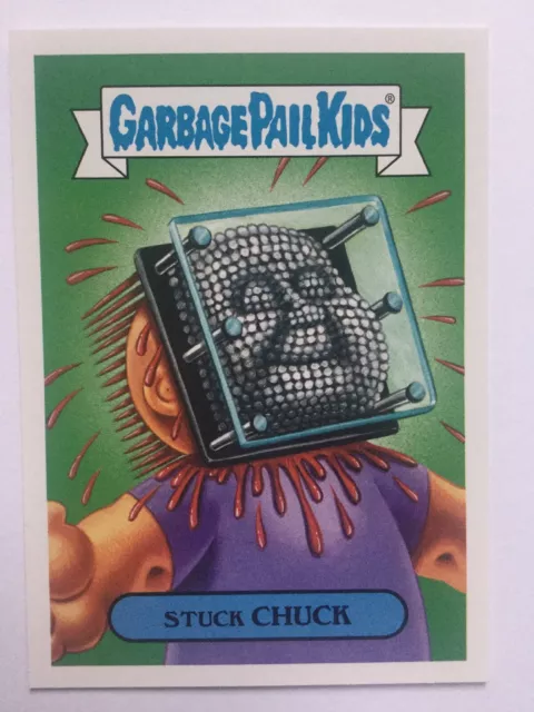 Garbage Pail Kids Topps We Hate The 90s Toys Sticker 1b Stuck Chuck