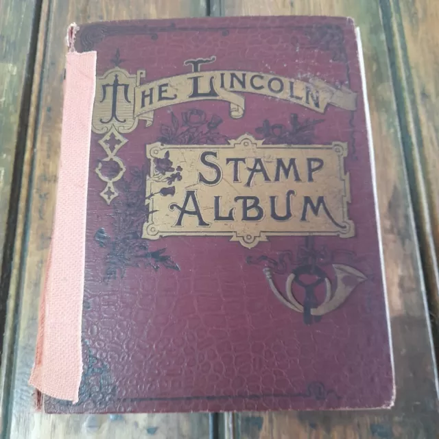 Old Lincoln Album with World Stamps