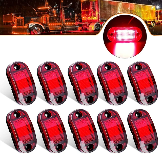LED Umrissleuchte Begrenzungsleuchte ROT / WEIß 98 x 42 x 38 mm mit G