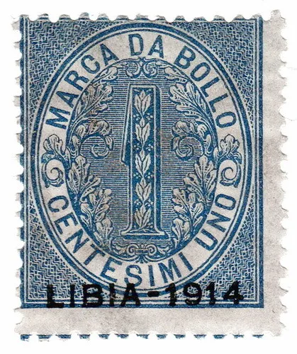 (I.B) Italy (Libya) Revenue : Marca da Bollo 1c (1914)