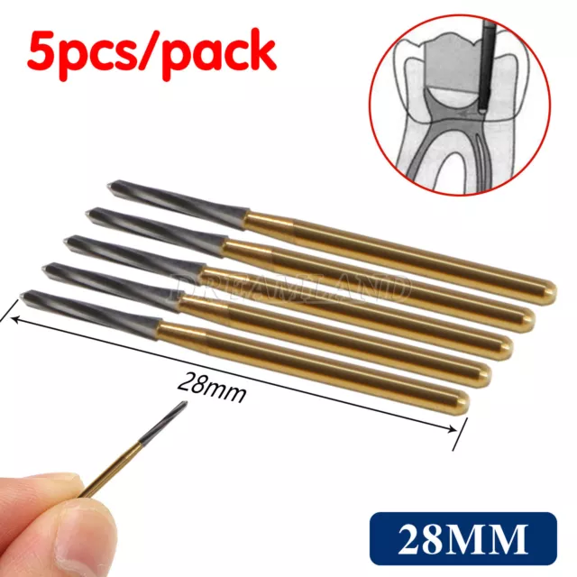 5* Dental Surgical Endo Zekrya Endo-Z Carbide Tungsten Drill Burr FG Bur 28mm