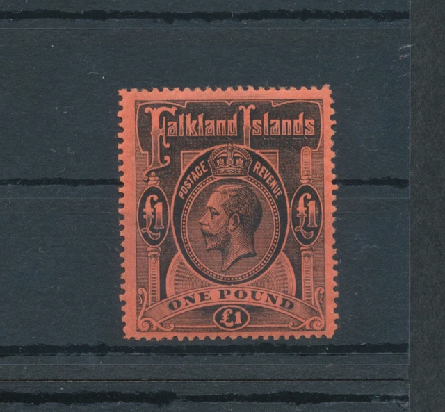 1912-20 Falkland Islands - STANLEY Gibbons Nr. 69 - 1 Pound Black And Red - Mn