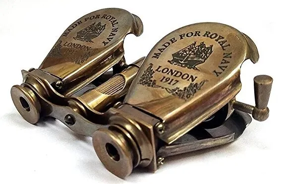 Victorian Antique Solid Brass Binoculars London-1915 High Power