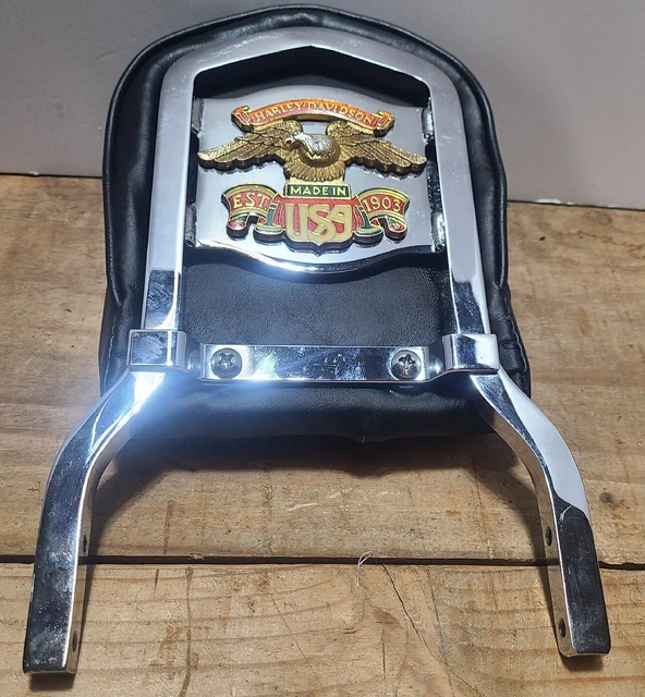 HARLEY DAVIDSON VINTAGE OEM 16" Backrest Sissy Bar With Golden Eagle