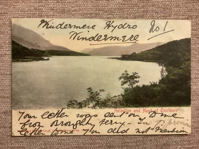 1904 Postcard - Helvellyn and Head of Thirlmere, Lake District