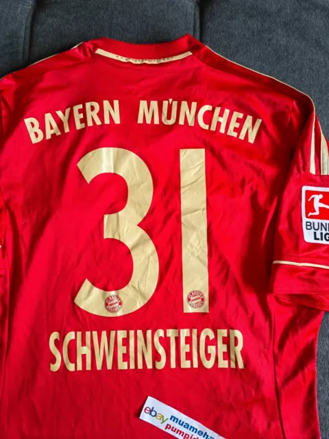 Schweinsteiger #31 Football Shirt Bayern Munchen Trikot Adidas M Jersey Soccer