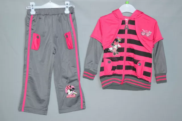 Minnie Mouse Jogginganzug  Freizeitanzug für Mädchen Rosa - Grau  86-126 cm