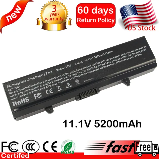 GW240 Battery for Dell Inspiron 1525 1526 1440 1545 1546 1750 X284G HP297 5200mA