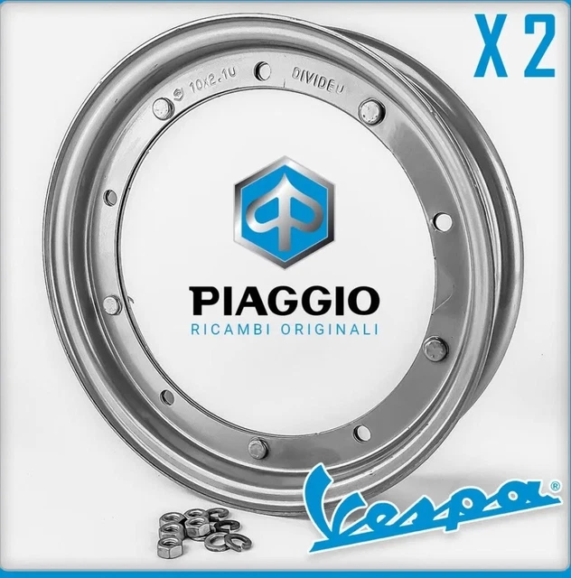 Coppia Cerchio 3 00 10 Originale Piaggio Vespa 50 Special R L 125 Et3 Primavera