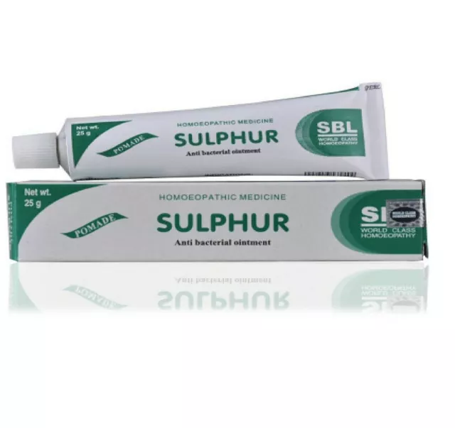 SULPHUR 10% OINTMENT For Acne, Eczema, Mites, Scabies, Blackheads 25g