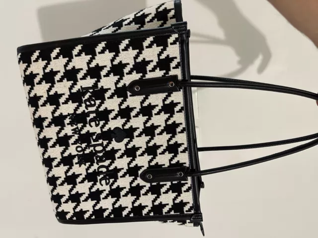 Brand New - Never used - Kate Spade tote bag houndstooth - Black 2