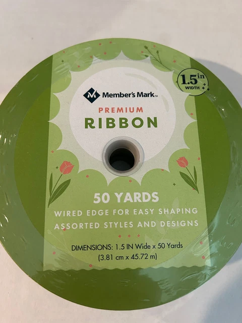 Cinta con cable Member's Mark 50 yardas 1,5 in de ancho azul marino tweed NUEVA