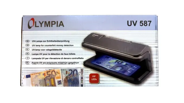 Olympia UV 587 Geldscheinprüfer USB Prüfgerät zur Überprüfung von Geldscheinen