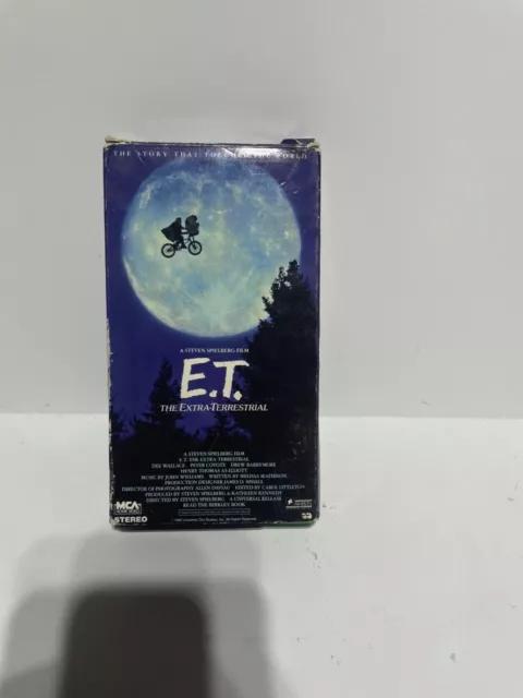 E.T. ET THE Extra Terrestrial VHS 1982 Rare bande verte et noire ...