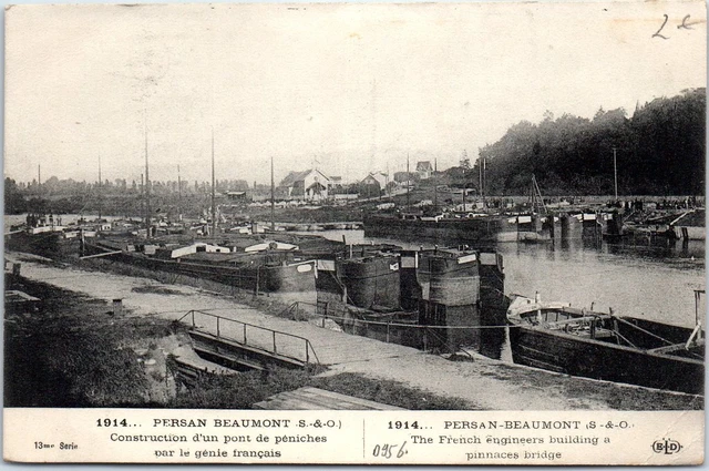 95 PERSAN BEAUMONT - construction d'un pont de peniche.