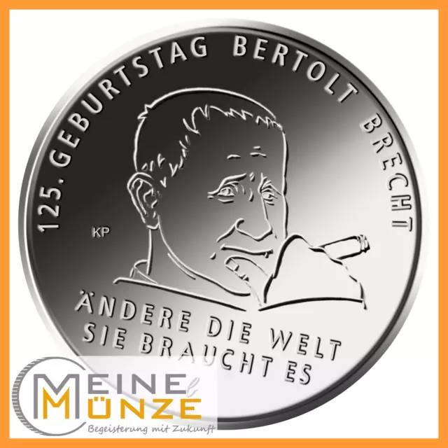 20 Euro Münze 125. GEBURTSTAG BERTOLT BRECHT 2023 Deutschland Silbermünze